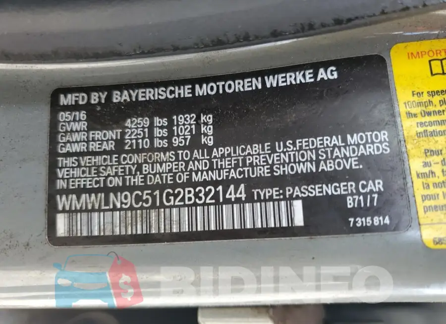 WMWLN9C51G2B32144 Photo# 12