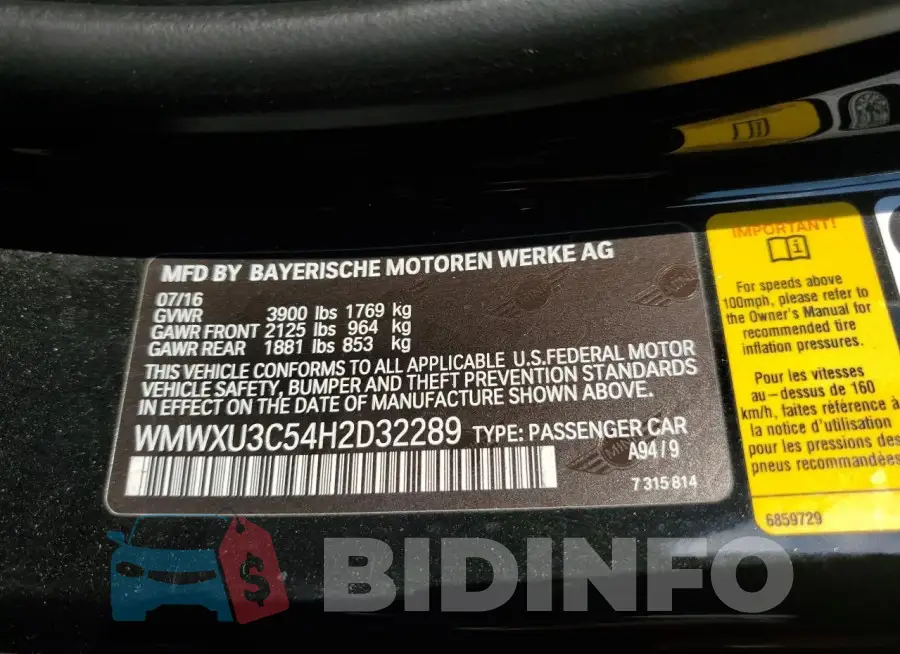WMWXU3C54H2D32289 Photo# 13