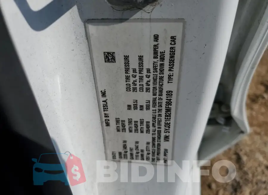 5YJ3E1EB2MF984189 Photo# 12