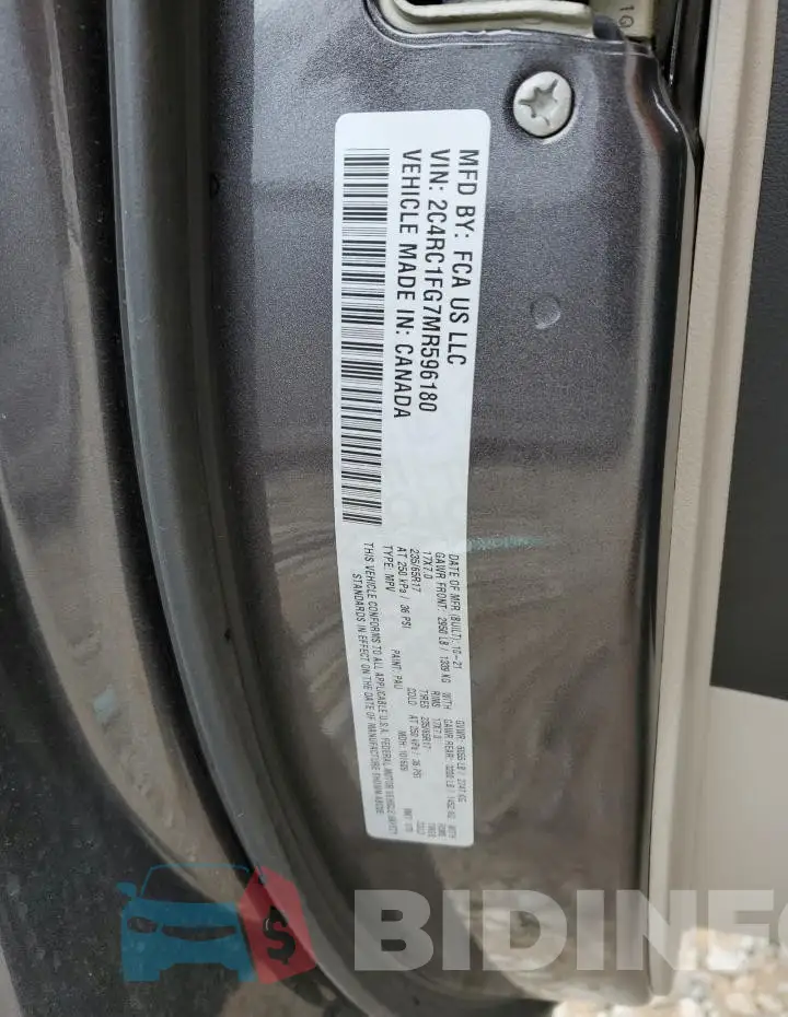 2C4RC1FG7MR596180 Photo# 14
