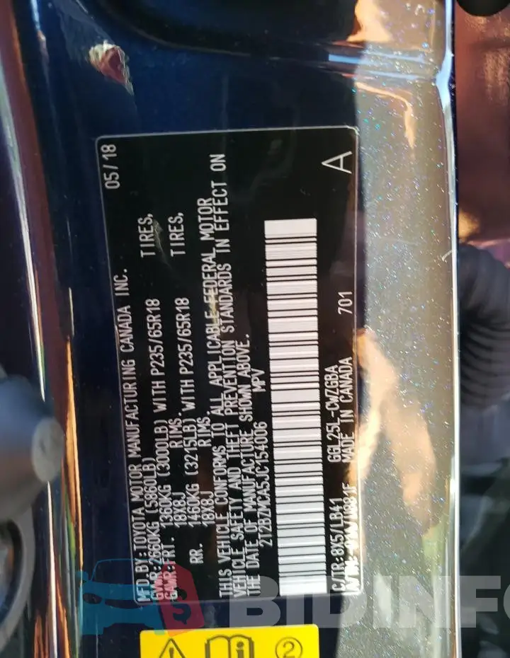 2T2BZMCA5JC154006 Photo# 14
