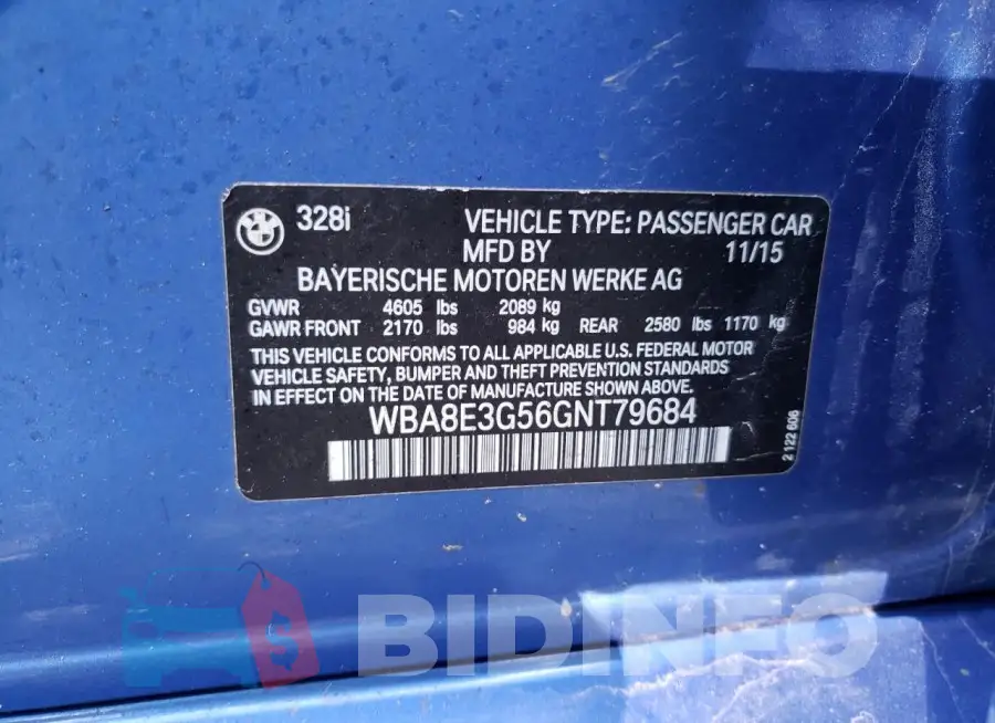 WBA8E3G56GNT79684 Photo# 12