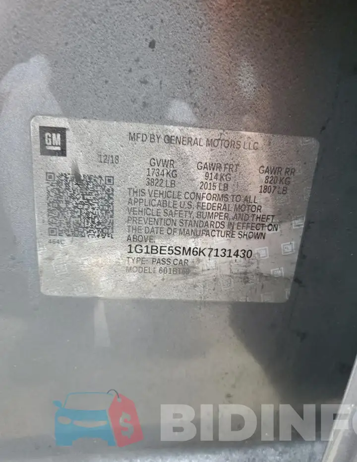 1G1BE5SM6K7131430 Photo# 12