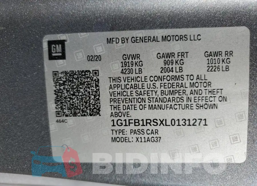1G1FB1RSXL0131271 Photo# 12