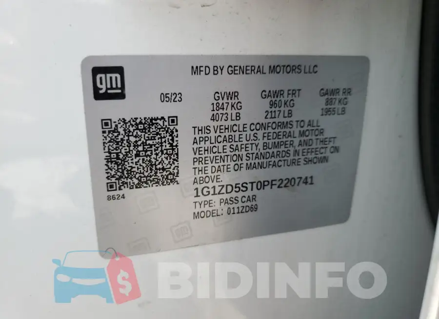 1G1ZD5ST0PF220741 Photo# 13