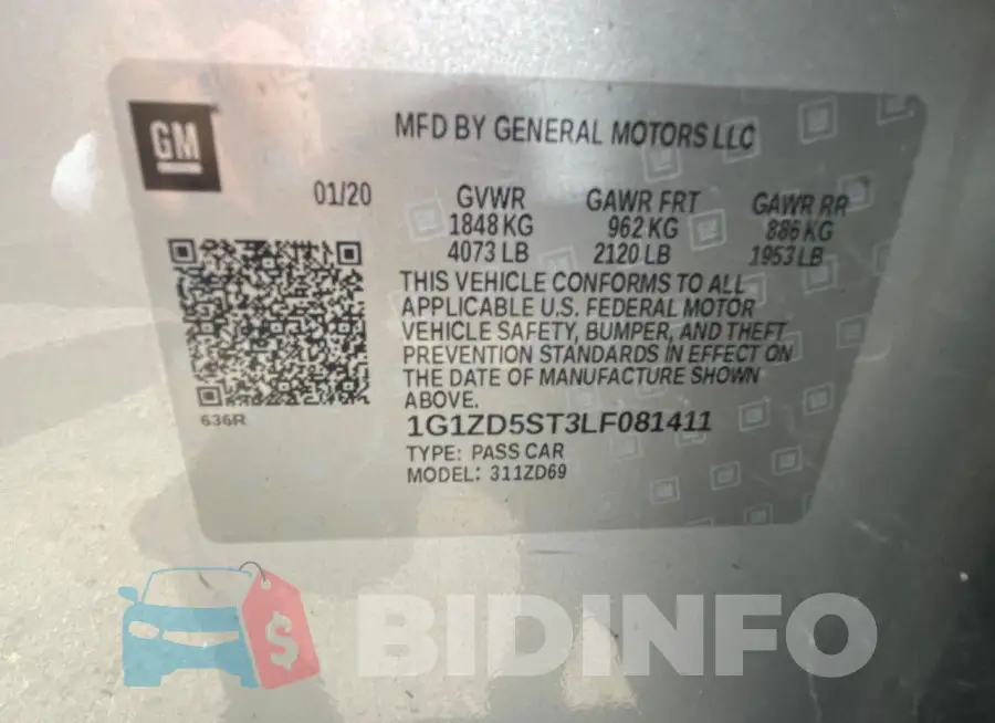 1G1ZD5ST3LF081411 Photo# 10