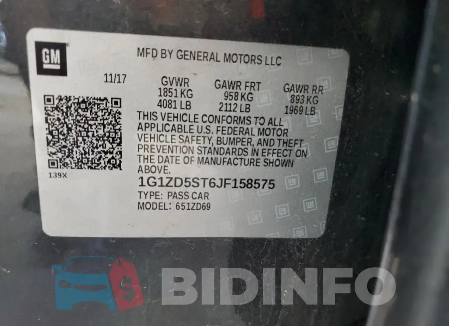 1G1ZD5ST6JF158575 Photo# 12