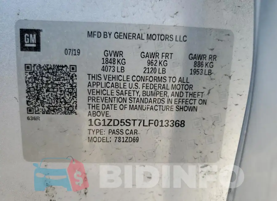 1G1ZD5ST7LF013368 Photo# 12