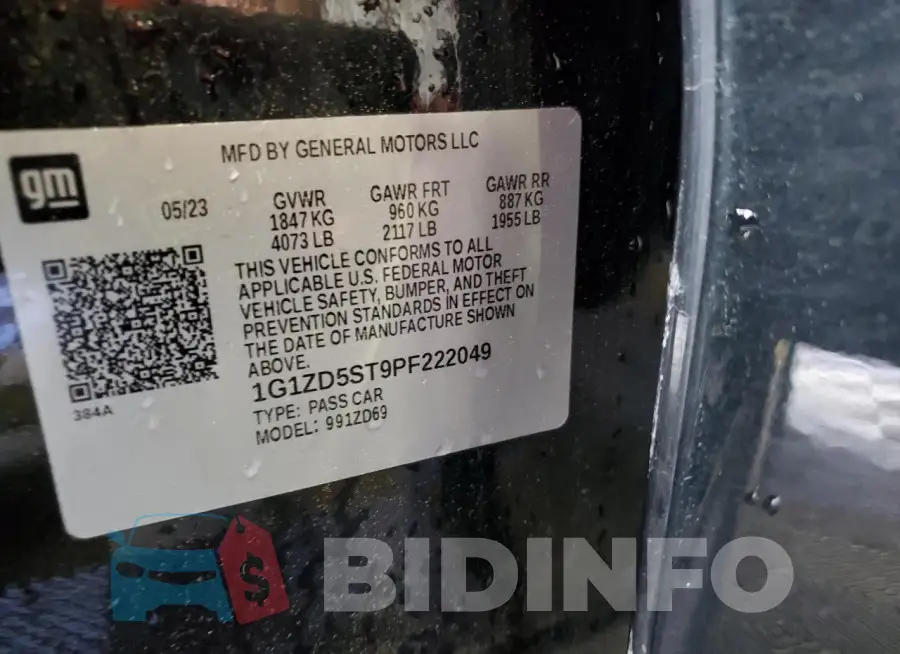 1G1ZD5ST9PF222049 Photo# 13