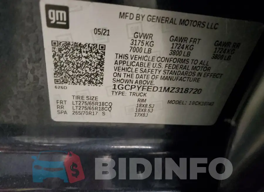 1GCPYFED1MZ318720 Photo# 12