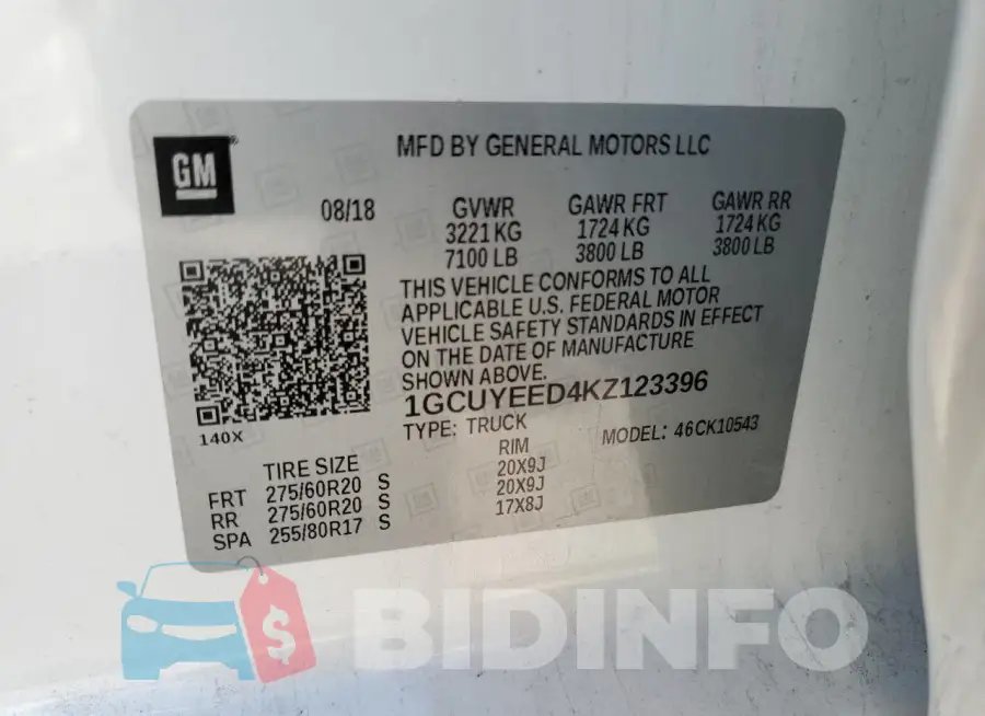 1GCUYEED4KZ123396 Photo# 12