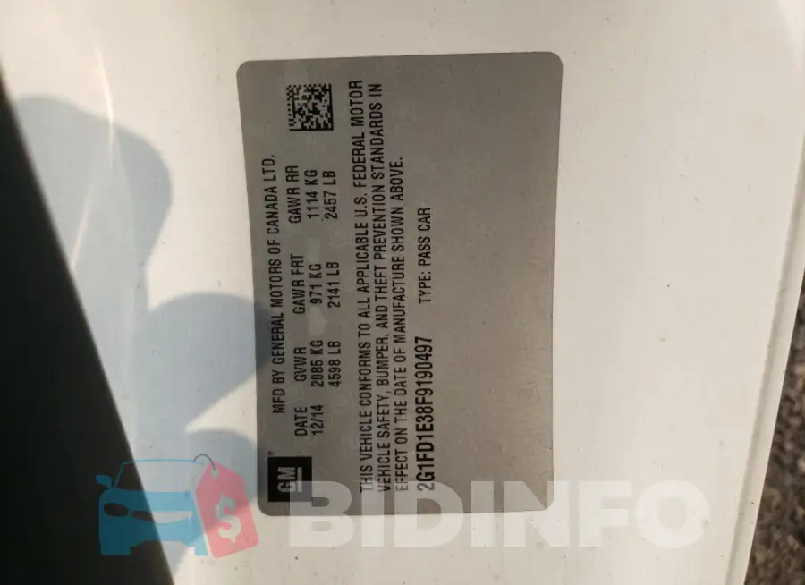 2G1FD1E38F9190497 Photo# 12