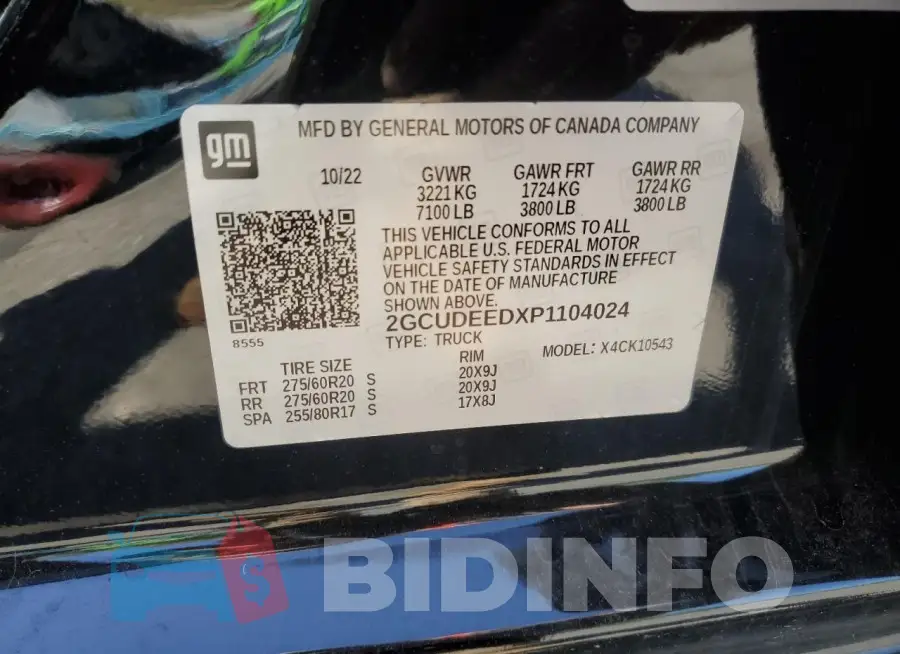 2GCUDEEDXP1104024 Photo# 12