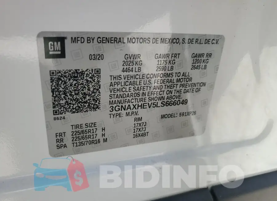 3GNAXHEV5LS666049 Photo# 13