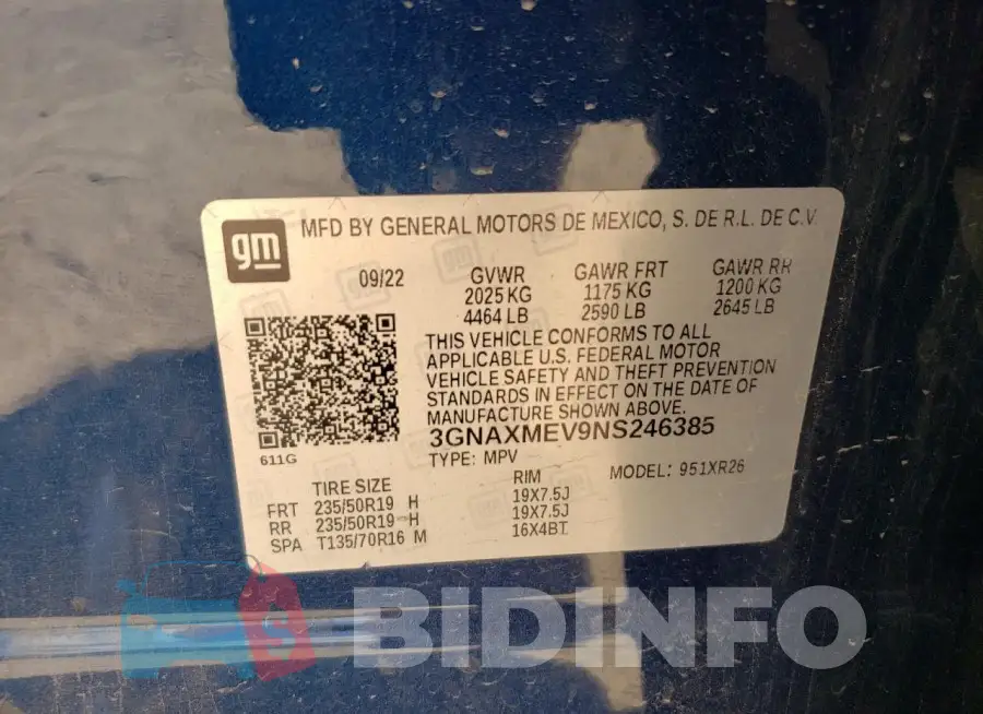 3GNAXMEV9NS246385 Photo# 13