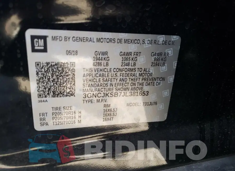 3GNCJKSB7JL381653 Photo# 13