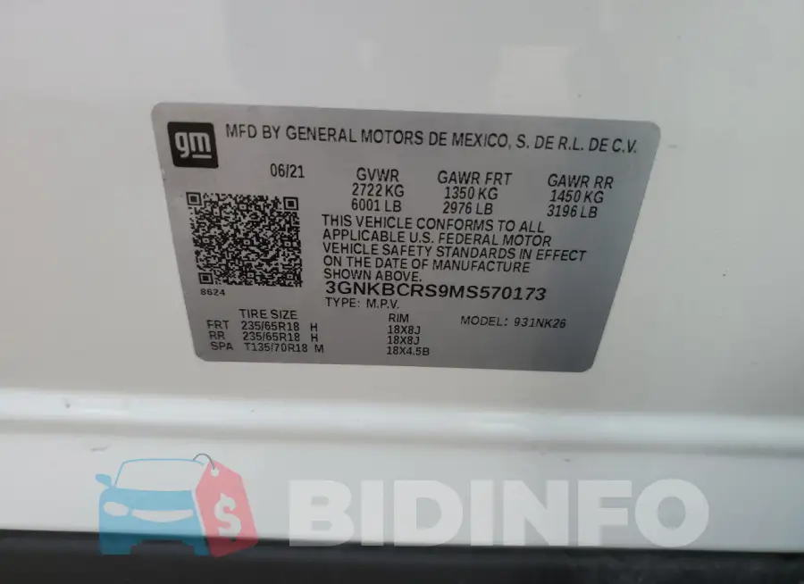 3GNKBCRS9MS570173 Photo# 13