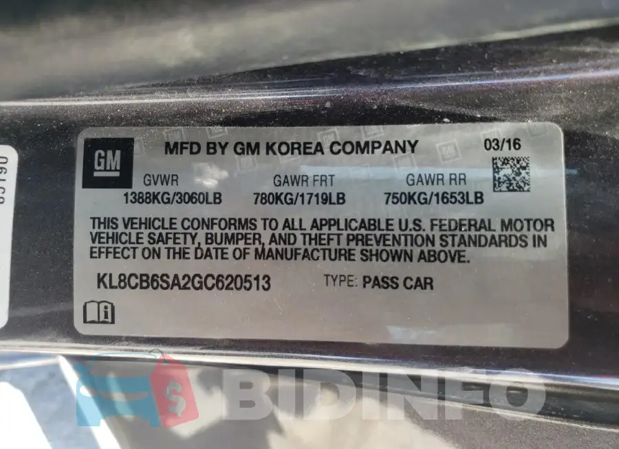 KL8CB6SA2GC620513 Photo# 13