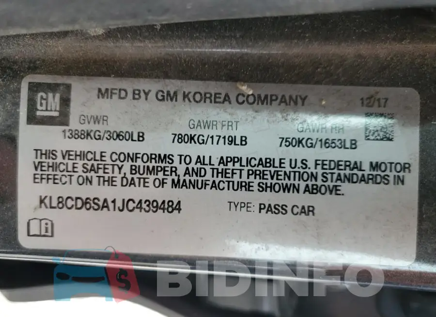 KL8CD6SA1JC439484 Photo# 12