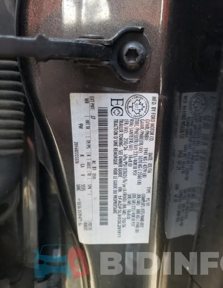 1FADP3L9XGL291811 Photo# 12