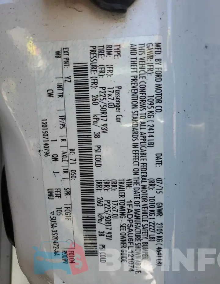 1FADP5AU6FL121074 Photo# 12