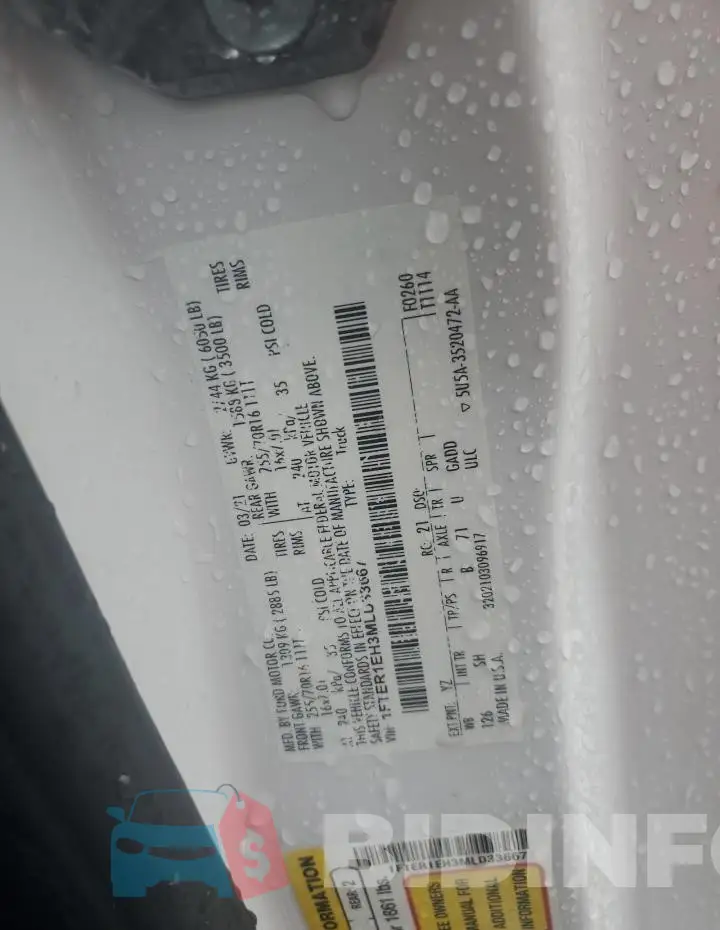 1FTER1EH3MLD33667 Photo# 12