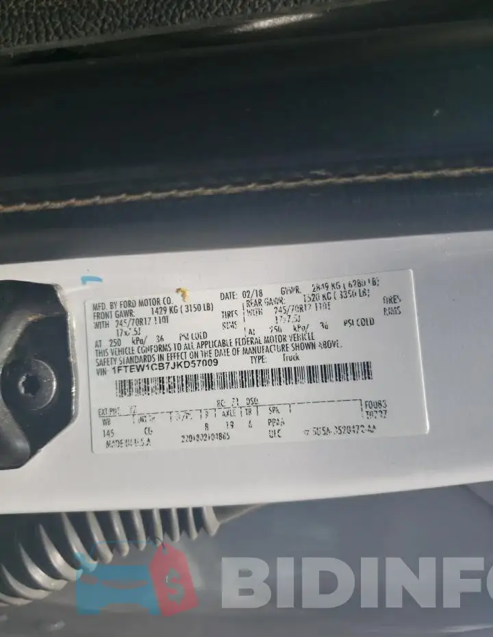 1FTEW1CB7JKD57009 Photo# 12