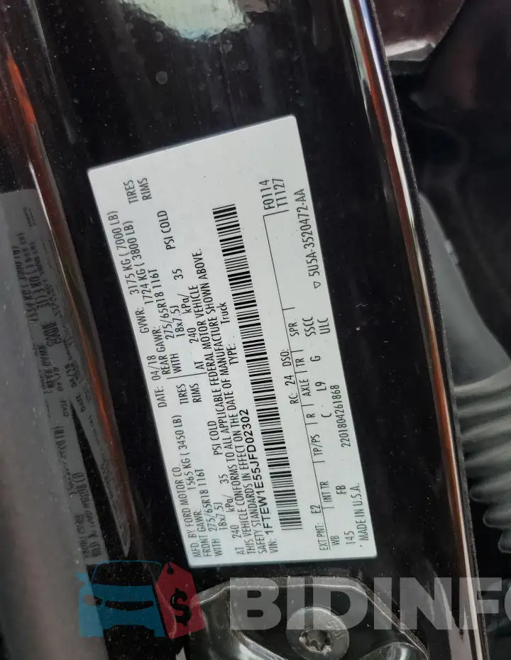 1FTEW1E55JFD02302 Photo# 12