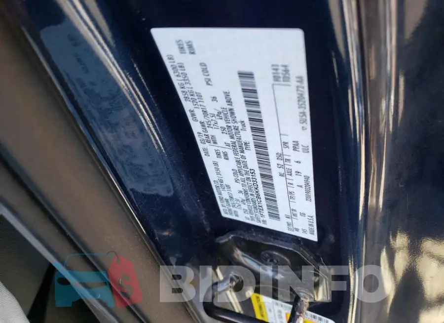 1FTEX1CB6KKD33153 Photo# 12