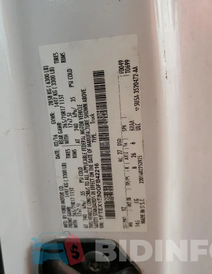 1FTEX1E80GFB42216 Photo# 12