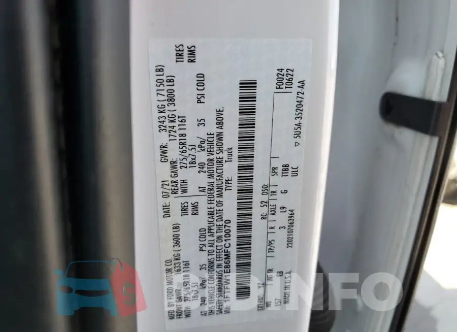 1FTFW1E86MFC10070 Photo# 12