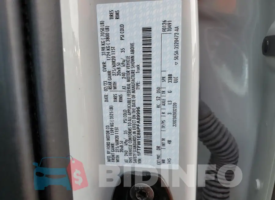 1FTFW1E86PFA89996 Photo# 13