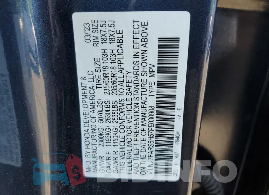 7FARS6H57PE030908 Photo# 13