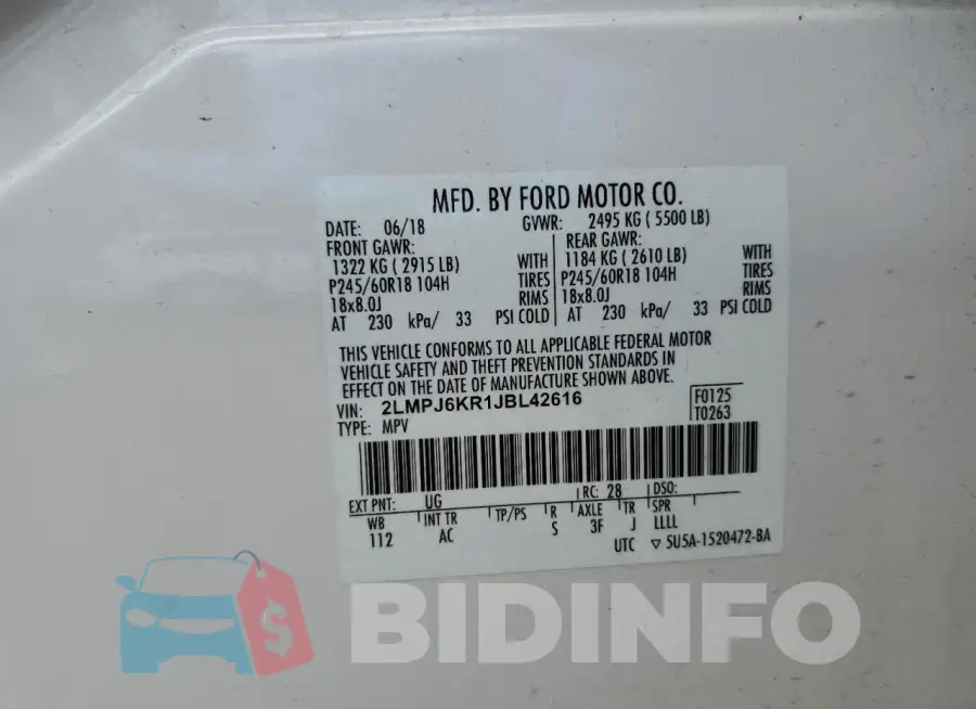 2LMPJ6KR1JBL42616 Photo# 12