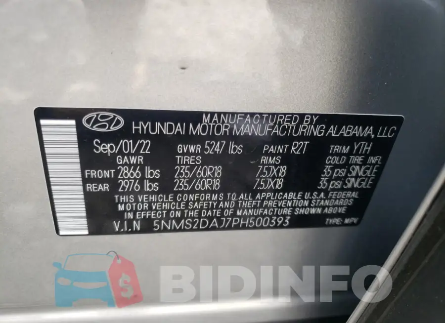 5NMS2DAJ7PH500393 Photo# 14