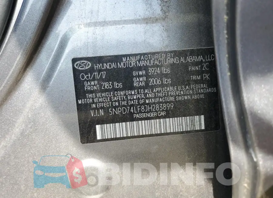 5NPD74LF8JH283899 Photo# 12