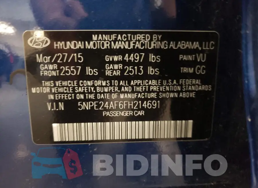 5NPE24AF6FH214691 Photo# 12