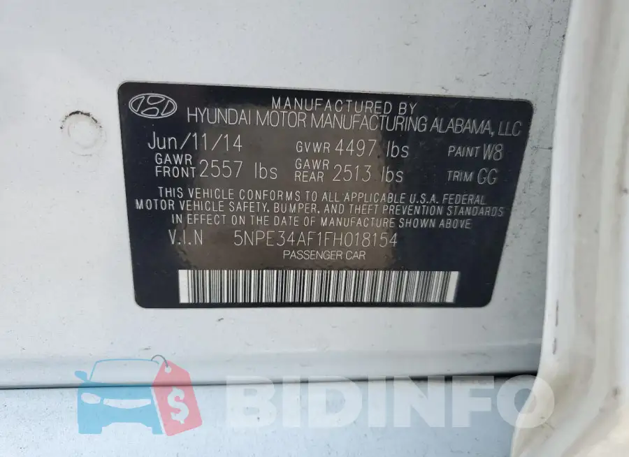 5NPE34AF1FH018154 Photo# 12