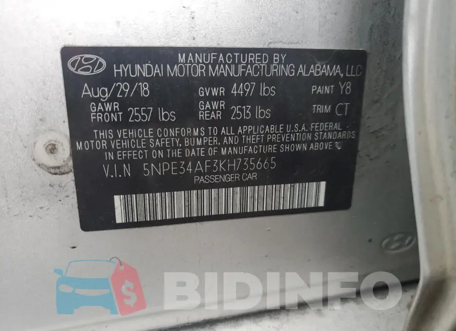 5NPE34AF3KH735665 Photo# 12