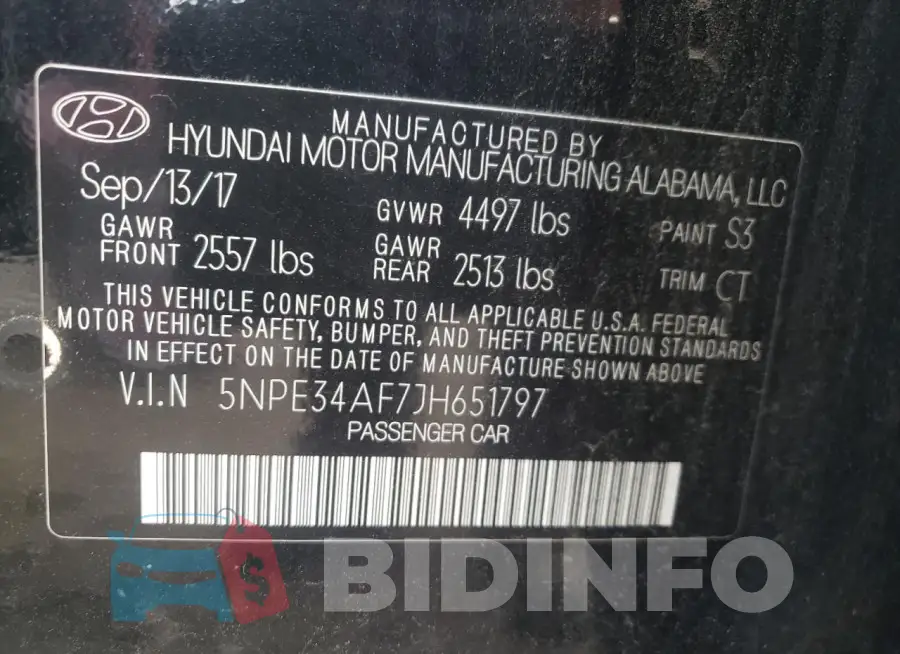 5NPE34AF7JH651797 Photo# 12