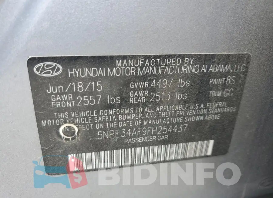 5NPE34AF9FH254437 Photo# 12