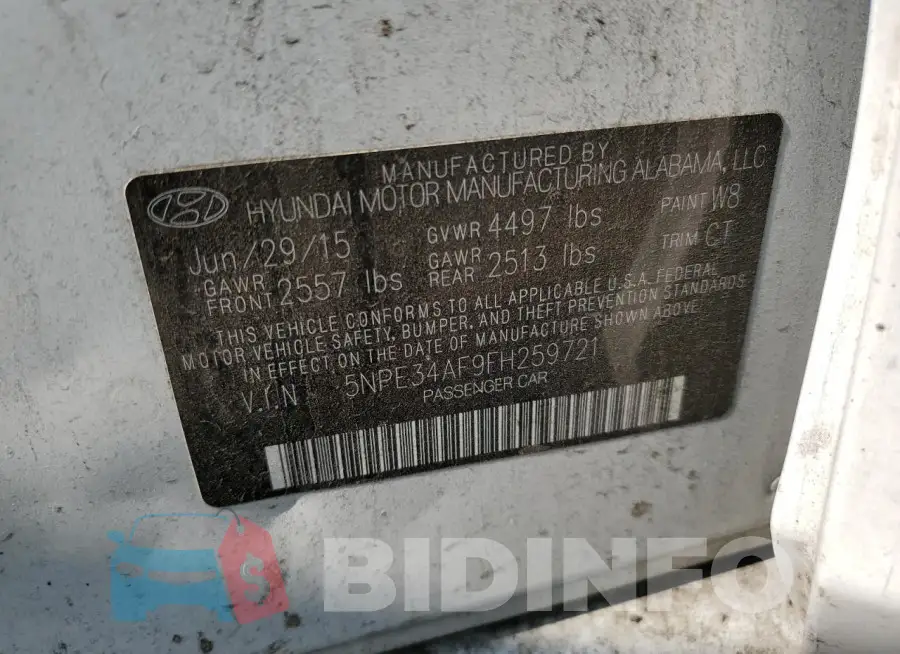 5NPE34AF9FH259721 Photo# 12