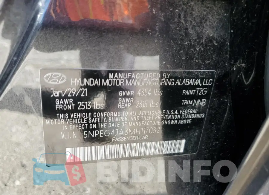 5NPEG4JA3MH117032 Photo# 13