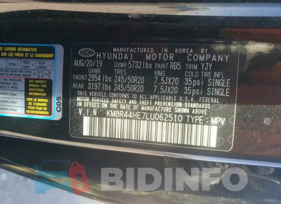 KM8R44HE7LU062510 Photo# 12