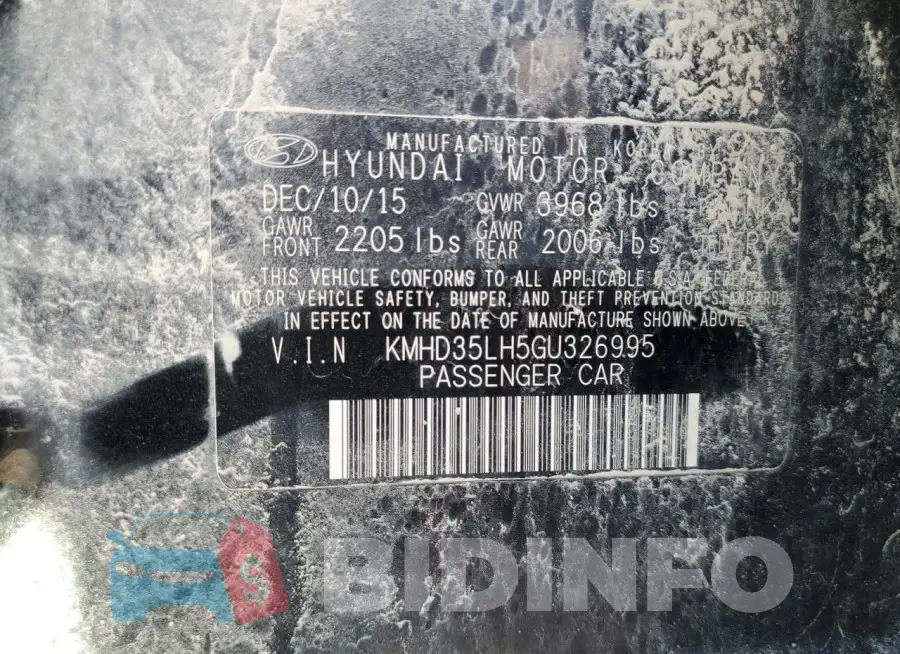KMHD35LH5GU326995 Photo# 13