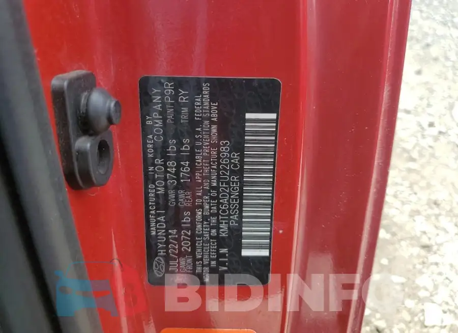 KMHTC6AD2FU226983 Photo# 12