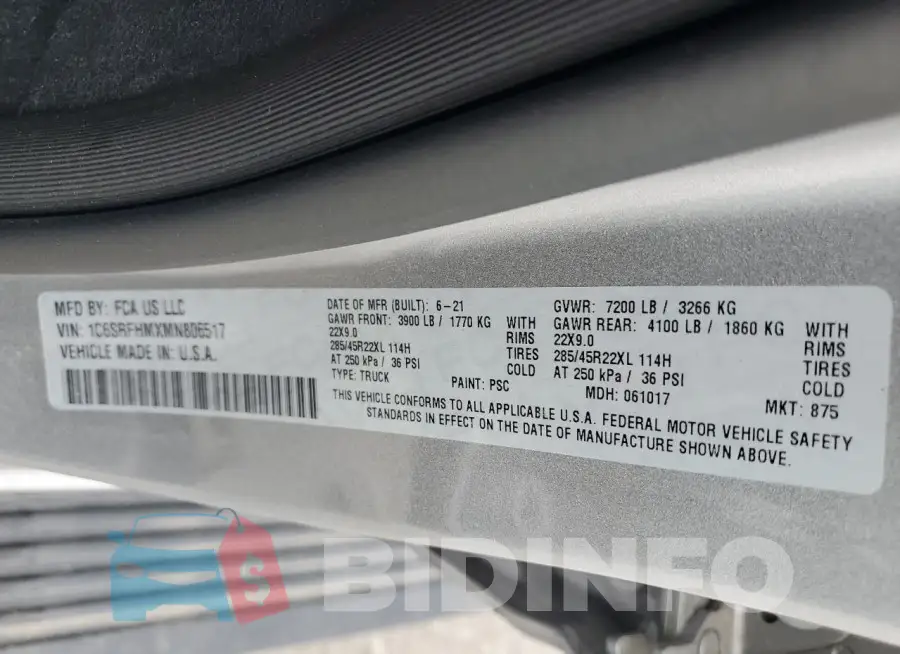 1C6SRFHMXMN806517 Photo# 12