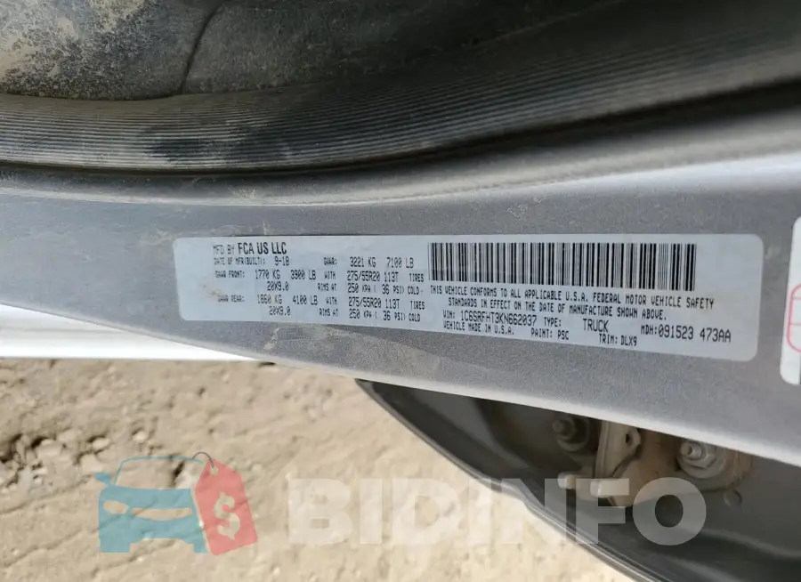 1C6SRFHT3KN662037 Photo# 12