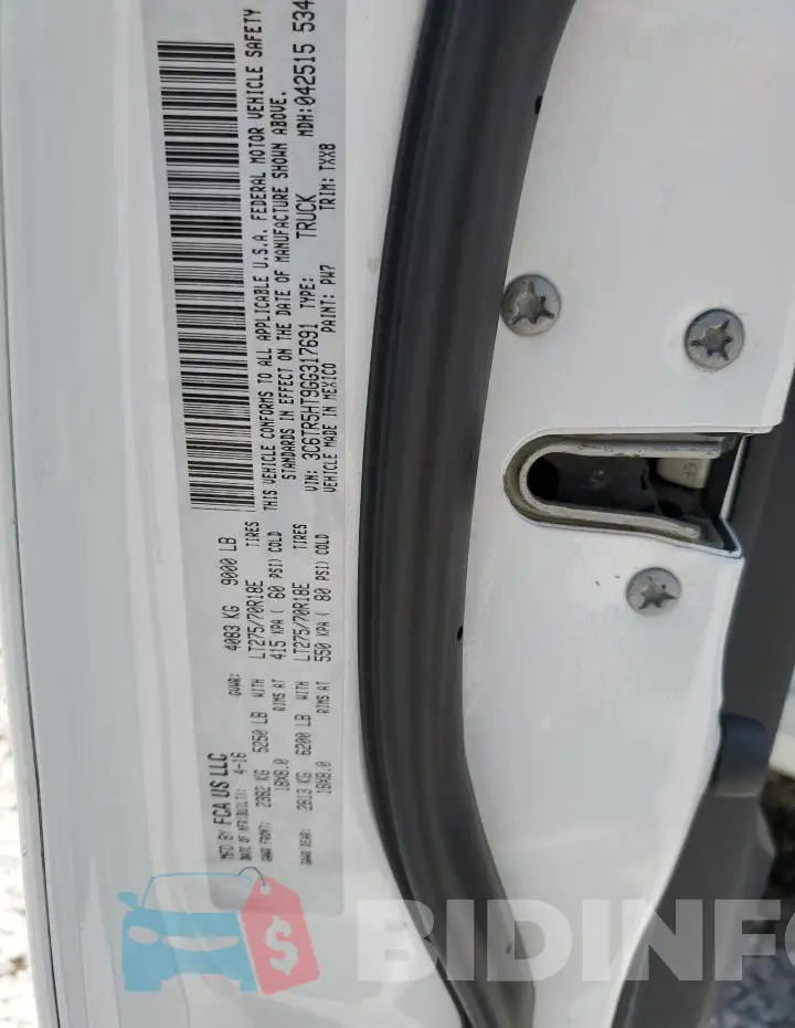 3C6TR5HT9GG317691 Photo# 12