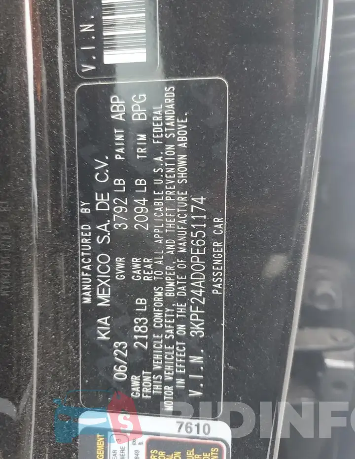 3KPF24AD0PE651174 Photo# 12